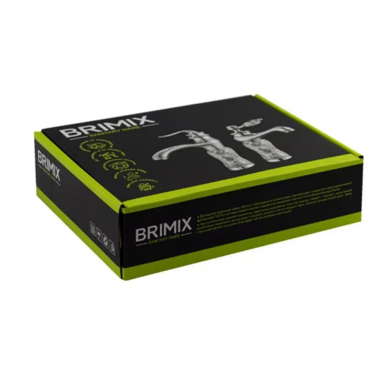 Смеситель для раковины BRIMIX 1671 из пластика АБС, жёлтый мрамор с золотом