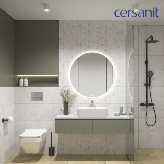 Смеситель для раковины CERSANIT Brasko A63024 с донным клапаном, хром