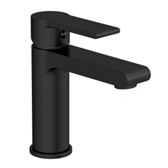 Смеситель для раковины CERSANIT Brasko Black A63107 с донным клапаном, чёрный матовый