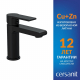 Смеситель для раковины CERSANIT Brasko Black A63107 с донным клапаном, чёрный матовый