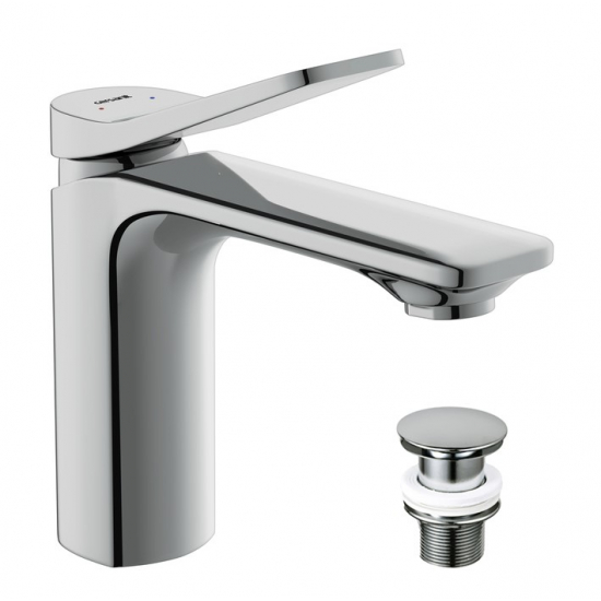 Смеситель для раковины CERSANIT Odra A63050 с донным клапаном, хром