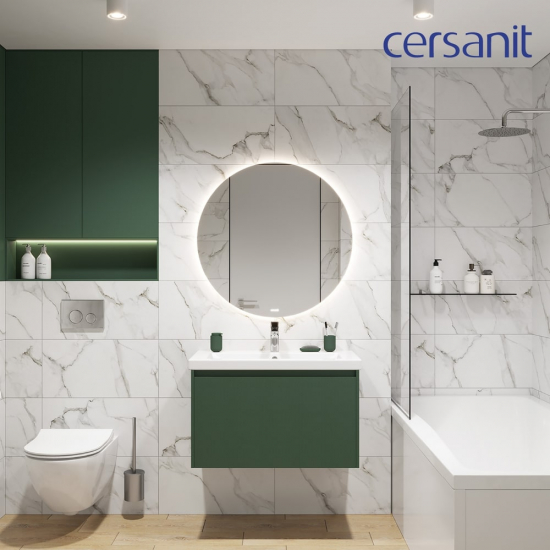 Смеситель для раковины CERSANIT Odra A63050 с донным клапаном, хром