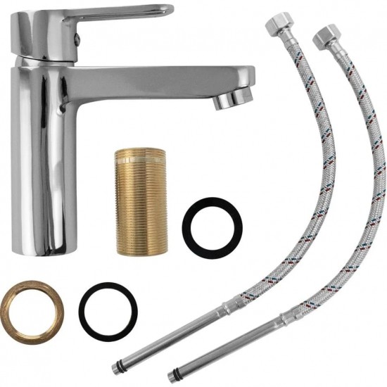 Смеситель для раковины CONSUL 4930 ручка с прорезью, хром