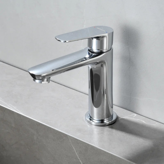 Смеситель для раковины DECOROOM DR29011 монолитный, хром