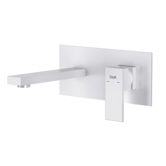 Смеситель для раковины D&K Bayern.Liszt DA1514408 С ВНУТРЕННЕЙ ЧАСТЬЮ, матовый белый