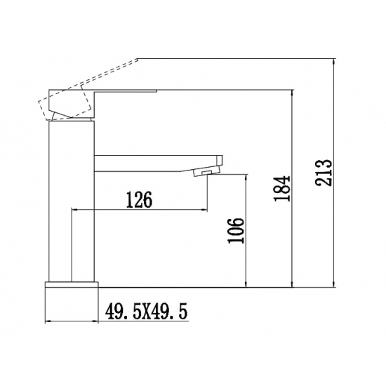 Смеситель для раковины FMARK FS8101 из нержавеющей стали, сатин