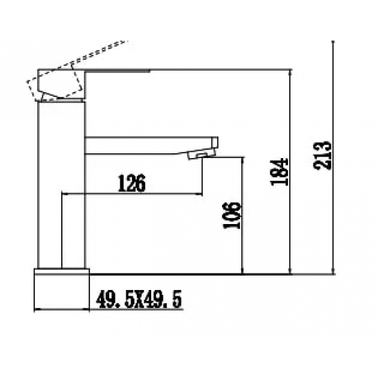Смеситель для раковины FMARK FS8101H из нержавеющей стали, чёрный
