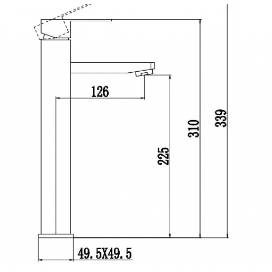 Смеситель для раковины FMARK FS8111 из нержавеющей стали, сатин