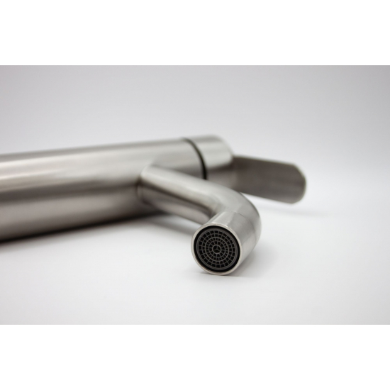 Смеситель для раковины FMARK FS8201 из нержавеющей стали, сатин