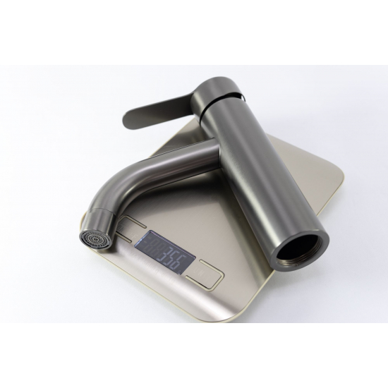 Смеситель для раковины FMARK FS8201Q из нержавеющей стали, графит