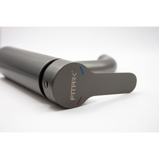 Смеситель для раковины FMARK FS8201Q из нержавеющей стали, графит