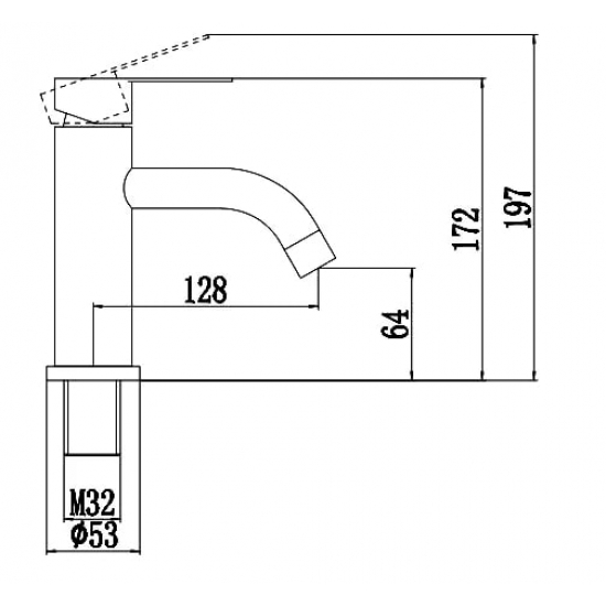 Смеситель для раковины FMARK FS8201Q из нержавеющей стали, графит