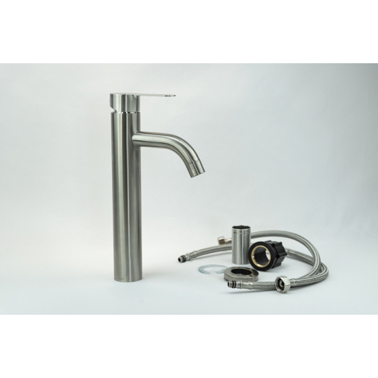 Смеситель для раковины FMARK FS8211 из нержавеющей стали, сатин