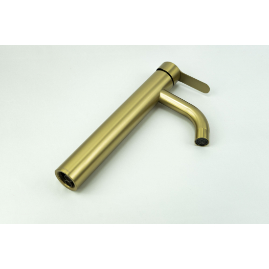 Смеситель для раковины FMARK FS8211C из нержавеющей стали, матовое золото