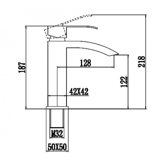 Смеситель для раковины FMARK FS8601 из нержавеющей стали, сатин