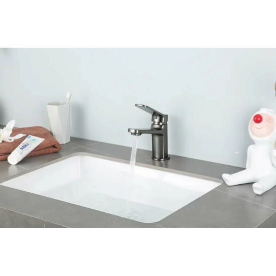 Смеситель для раковины FRAP H62 F1062-9 оружейная сталь