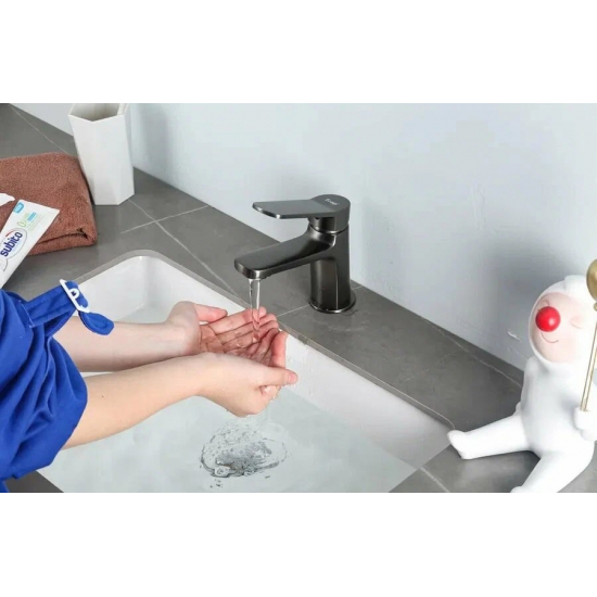 Смеситель для раковины FRAP H62 F1062-9 оружейная сталь