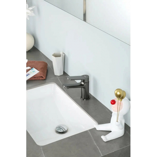 Смеситель для раковины FRAP H62 F1062-9 оружейная сталь