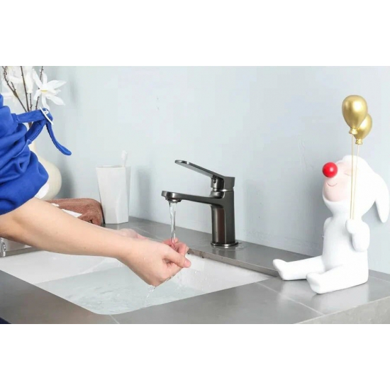 Смеситель для раковины FRAP H62 F1062-9 оружейная сталь