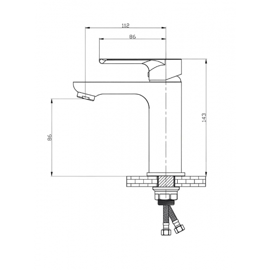 Смеситель для раковины FRUD R10131 хром