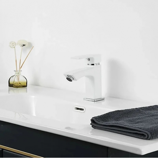 Смеситель для раковины FRUD R10153 белый/хром