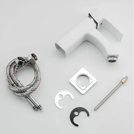 Смеситель для раковины FRUD R10153 белый/хром