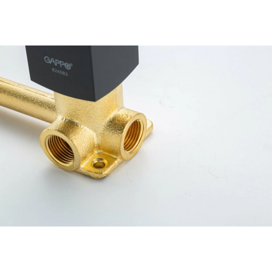 Смеситель для раковины GAPPO G07-6 G1007-26 С ВНУТРЕННЕЙ ЧАСТЬЮ, чёрный матовый