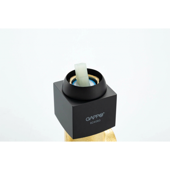 Смеситель для раковины GAPPO G07-6 G1007-26 С ВНУТРЕННЕЙ ЧАСТЬЮ, чёрный матовый