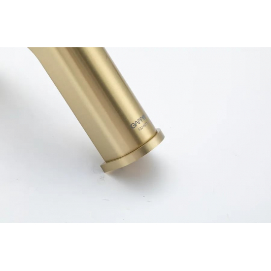 Смеситель для раковины GAPPO G10-3 G1010-3 золотой сатин