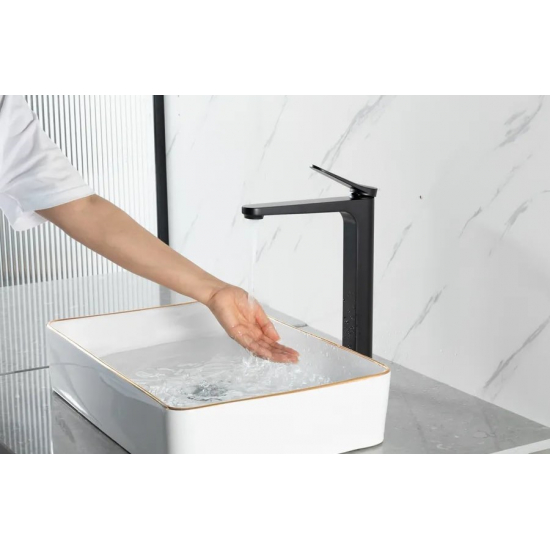 Смеситель для раковины GAPPO G10-6 G1010-26 чёрный матовый