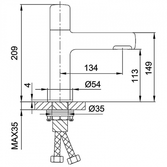 Смеситель для раковины GAPPO G1052-86 чёрный матовый