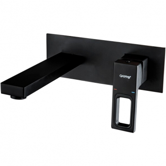 Смеситель для раковины GAPPO G17-6 G1017-16 С ВНУТРЕННЕЙ ЧАСТЬЮ, чёрный матовый