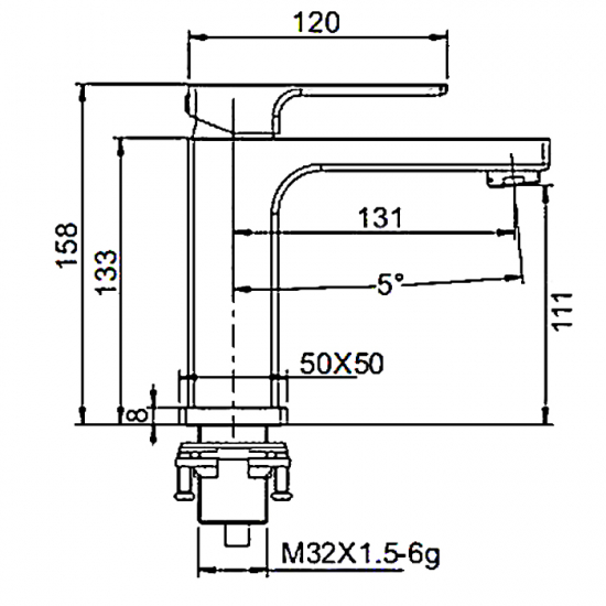 Смеситель для раковины GAPPO G18 G1018 хром
