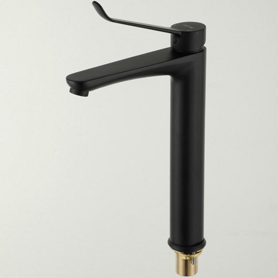 Смеситель для раковины GAPPO G21-6 G1021-26 медицинский, чёрный матовый