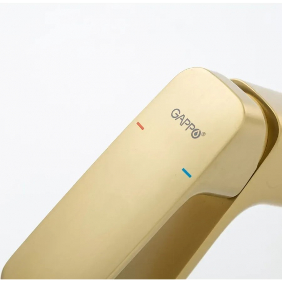 Смеситель для раковины GAPPO G28-3 G1028-3 золотой сатин