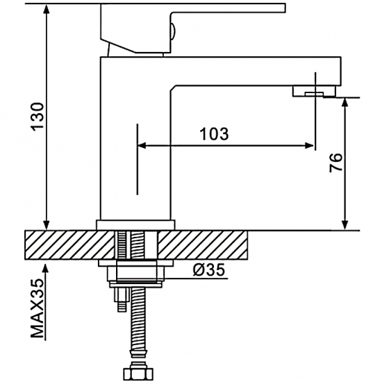 Смеситель для раковины GAPPO G39 G1039 хром