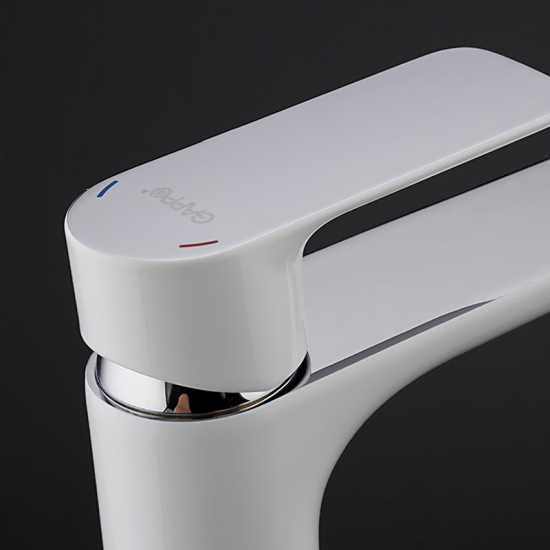 Смеситель для раковины GAPPO G48 G1048-2 белый/хром