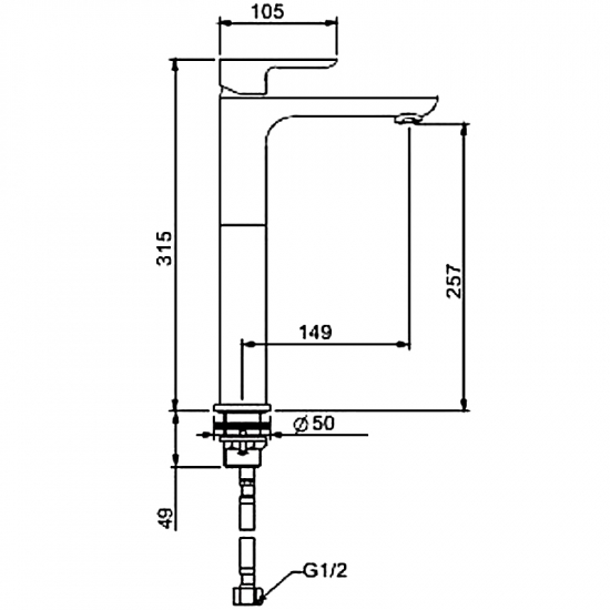Смеситель для раковины GAPPO G48 G1048-2 белый/хром