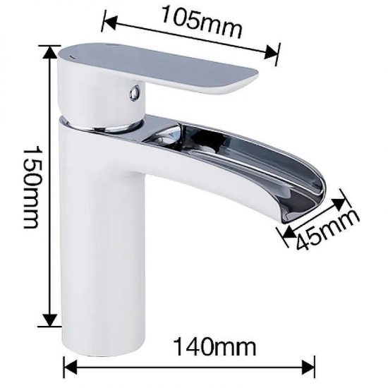 Смеситель для раковины GAPPO G48 G1048-8 белый/хром