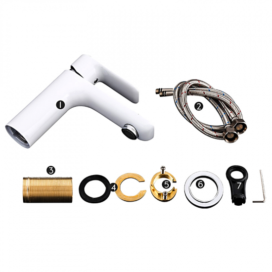 Смеситель для раковины GAPPO G48 G1048 белый/хром