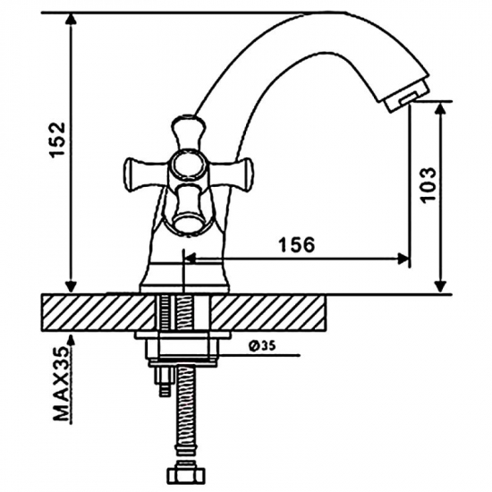 Смеситель для раковины GAPPO Pollmn G1042 хром