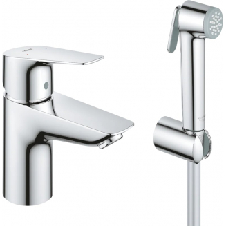 Смеситель для раковины GROHE BauEdge 23757001 с гигиеническим душем, хром