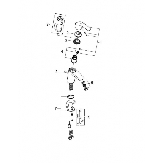 Смеситель для раковины GROHE Eurosmart New 33188002 хром