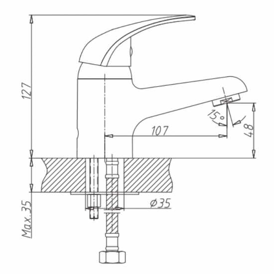 Смеситель для раковины HAIBA HB03 HB1003 хром