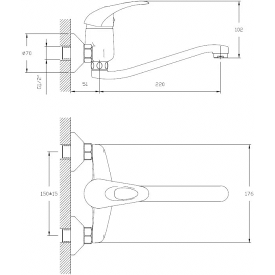 Смеситель для раковины HAIBA HB03 HB4603 хром