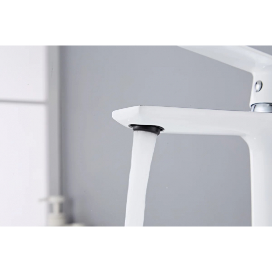 Смеситель для раковины HAIBA HB10505-8 белый/хром