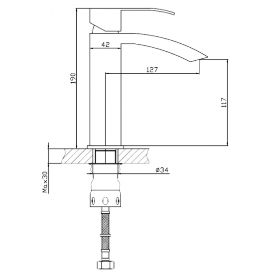 Смеситель для раковины HAIBA HB10815 из нержавеющей стали