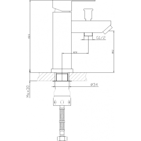 Смеситель для раковины HAIBA HB12801 с гигиеническим душем