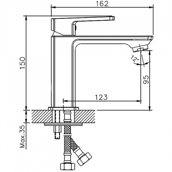 Смеситель для раковины HAIBA HB176 HB10176 хром