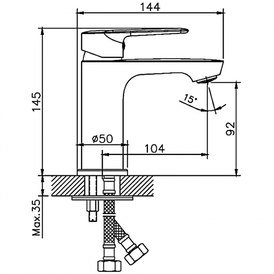 Смеситель для раковины HAIBA HB563 HB10563 хром